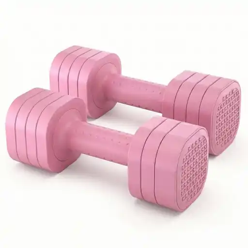 Zempox adjustable dumbbell set in pink, 2-5lb with TPU handle