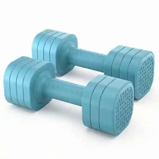 Zempox adjustable dumbbell set in blue, 2-5lb with TPU handle