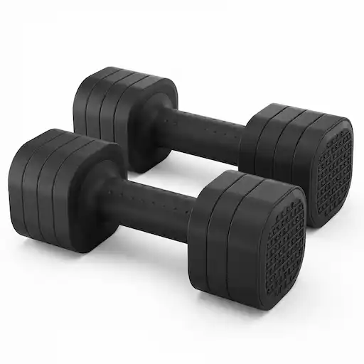 Zempox adjustable dumbbell set in black, 2-5lb with TPU handle