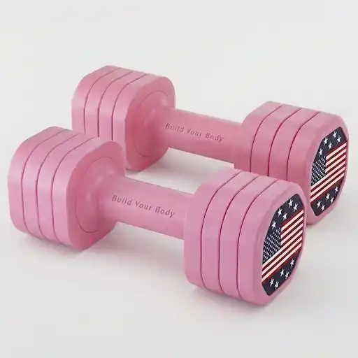 Zempox Pro adjustable dumbbell 5lb set in purple with personalized slogan